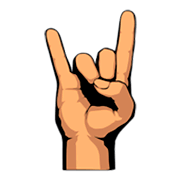Emoji 🤘🏽 Segno Delle Corna: Carnagione Olivastra su emojidex 1.0.14.