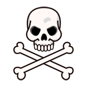 Emoji ☠️ Teschio Con Ossa Incrociate su emojidex 1.0.14.