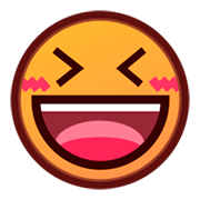 😆 Emoji Rosto Risonho Com Olhos Semicerrados na emojidex 1.0.14.