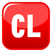 🆑 Emoji Großbuchstaben CL in rotem Quadrat emojidex 1.0.14.