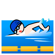 🏊🏻 Emoji Schwimmer(in): helle Hautfarbe emojidex 1.0.14.