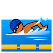🏊🏾 Emoji Schwimmer(in): mitteldunkle Hautfarbe emojidex 1.0.14.