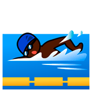 🏊🏿 Emoji Persona Nadando: Tono De Piel Oscuro en emojidex 1.0.14.