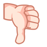 👎🏻 Emoji Daumen runter: helle Hautfarbe emojidex 1.0.14.
