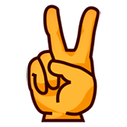 ✌️ Emoji Mão Em V De Vitória na emojidex 1.0.14.
