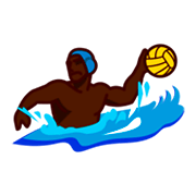 🤽🏿 Emoji Wasserballspieler(in): dunkle Hautfarbe emojidex 1.0.14.