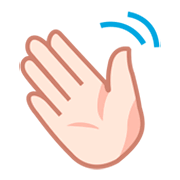 👋🏻 Emoji winkende Hand: helle Hautfarbe emojidex 1.0.14.