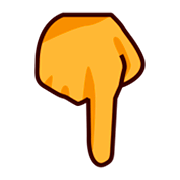 👇 Emoji Dorso De Mano Con índice Hacia Abajo en emojidex 1.0.14.