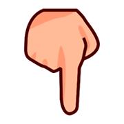 Emoji 👇🏼 Indice Abbassato: Carnagione Abbastanza Chiara su emojidex 1.0.14.