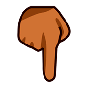 Emoji 👇🏾 Indice Abbassato: Carnagione Abbastanza Scura su emojidex 1.0.14.