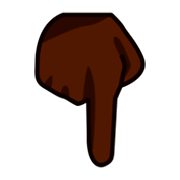 Emoji 👇🏿 Indice Abbassato: Carnagione Scura su emojidex 1.0.14.