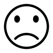 ☹️ Emoji Rosto Descontente na emojidex 1.0.14.