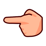 👈🏼 Emoji Dorso Da Mão Com Dedo Indicador Apontando Para A Esquerda: Pele Morena Clara na emojidex 1.0.14.