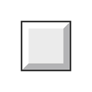 ◽ Emoji Quadrado Branco Médio Menor na emojidex 1.0.14.