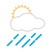 🌦️ Emoji Sonne hinter Regenwolke emojidex 1.0.14.
