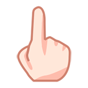 👆🏻 Emoji Dorso Da Mão Com Dedo Indicador Apontando Para Cima: Pele Clara na emojidex 1.0.14.
