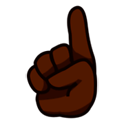 ☝🏿 Emoji Indicador Apontando Para Cima: Pele Escura na emojidex 1.0.14.
