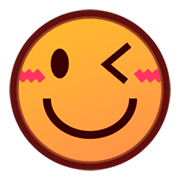😉 Emoji Rosto Com Olho Piscando na emojidex 1.0.14.
