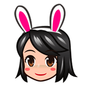 👯🏼 Emoji Personas Con Orejas De Conejo: Tono De Piel Claro Medio en emojidex 1.0.14.