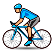 🚴🏼 Emoji Persona En Bicicleta: Tono De Piel Claro Medio en emojidex 1.0.24.