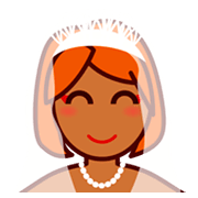 👰🏾 Emoji Novia Con Velo: Tono De Piel Oscuro Medio en emojidex 1.0.24.