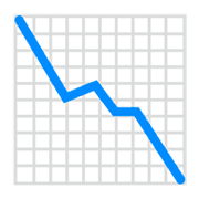 Emoji 📉 Grafico Con Andamento Negativo su emojidex 1.0.24.