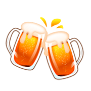 🍻 Emoji Jarras De Cerveza Brindando en emojidex 1.0.24.