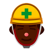👷🏿 Emoji Trabalhador De Construção Civil: Pele Escura na emojidex 1.0.24.