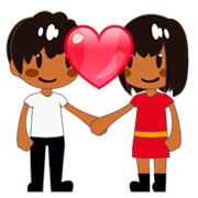Émoji 💑🏾 Couple Avec Cœur, Peau Mate sur emojidex 1.0.24.