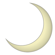 Emoji 🌙 Spicchio Di Luna su emojidex 1.0.24.