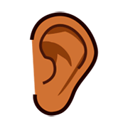 Emoji 👂🏾 Orecchio: Carnagione Abbastanza Scura su emojidex 1.0.24.
