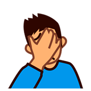 Emoji 🤦🏽 Persona Esasperata: Carnagione Olivastra su emojidex 1.0.24.
