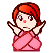 Émoji 🙅🏻 Personne Faisant Un Geste D’interdiction : Peau Claire sur emojidex 1.0.24.