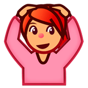 Émoji 🙆🏽 Personne Faisant Un Geste D’acceptation : Peau Légèrement Mate sur emojidex 1.0.24.
