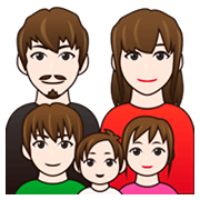 👪🏻 Emoji Familia, Tono De Piel Claro en emojidex 1.0.24.