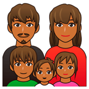 👪🏾 Emoji Familia, Tono De Piel Oscuro Medio en emojidex 1.0.24.