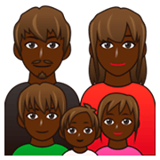👪🏿 Emoji Família, Pele Escura na emojidex 1.0.24.