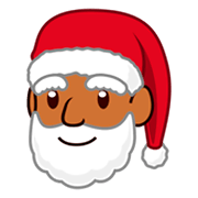 🎅🏾 Emoji Papai Noel: Pele Morena Escura na emojidex 1.0.24.