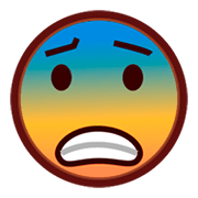 😨 Emoji Cara Asustada en emojidex 1.0.24.