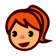 Émoji 👧🏽 Fille : Peau Légèrement Mate sur emojidex 1.0.24.