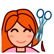💇🏼 Emoji Persona Cortándose El Pelo: Tono De Piel Claro Medio en emojidex 1.0.24.