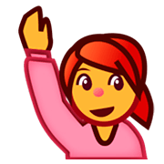 🙋 Emoji Persona Con La Mano Levantada en emojidex 1.0.24.