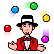 🤹🏼 Emoji Jongleur(in): mittelhelle Hautfarbe emojidex 1.0.24.