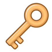 Émoji 🔑 Clé sur emojidex 1.0.24.