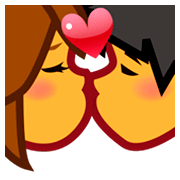 Emoji 💏 Bacio Tra Coppia su emojidex 1.0.24.