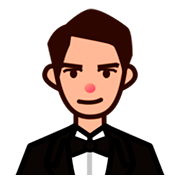 🤵🏼 Emoji Person im Smoking: mittelhelle Hautfarbe emojidex 1.0.24.