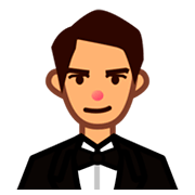 🤵🏽 Emoji Person im Smoking: mittlere Hautfarbe emojidex 1.0.24.