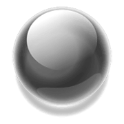 Émoji ⚫ Disque Noir sur emojidex 1.0.24.