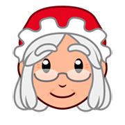 Émoji 🤶🏼 Mère Noël : Peau Moyennement Claire sur emojidex 1.0.24.