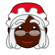 🤶🏿 Emoji Mamãe Noel: Pele Escura na emojidex 1.0.24.